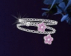 Silver&pink Bracelet L