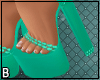 Mint Bow Open Toe