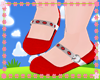 KIDS RED FLAT SHOES