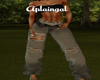 Black Open Denim Jeans