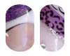 Nails Art Purple&Leopard