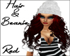 Hair & Beanie Red