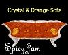 Crystal & Orange Sofa