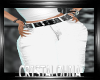 Baggy white belted jeans