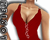 Red V-Neck Gown