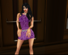 Purple Silk Mini Dress
