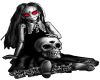 Evil girl and skull