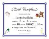 Scott Birth Certificate