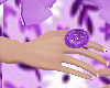 Kids Purple Button Ring