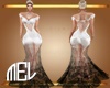 Vestido Social bco//pto