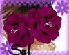 Deep Purple Hair Flowers