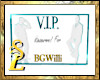 BG VIP Sign Teal