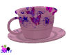 pink butterfly teacup
