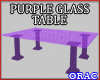 Clear Purple Glass Table