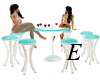 ETE TEAL TABLE N CHAIRS