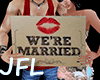 We're married sign