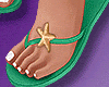 Green Starfish Flip-flop