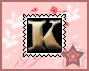 K Letter Stamp