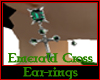 Emerald Cross Ear-rings