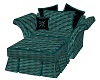 Teal blue Leather Chair