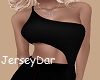 Black Shoulderless Crop