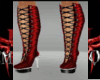 [RD]red lace boots