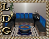 Blue Leather Couche