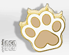 Tan Cat Paw Earring
