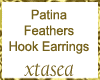 Patina Feathers Hooks