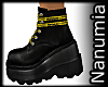 black&yellow boots