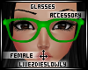 .L. Green Geeky Glasses