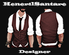 HS-Wine-White Waistcoat