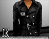 [LK] Black leather coat