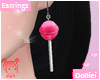 ! Pink Lollipop Earrings