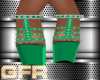 green studded heels