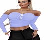 Lilac/White Ribbed Top
