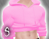 L* Pink Cropped Sweater