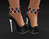 GL-Fiona Red&Black Heels