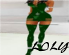 green dress with boots