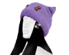 ER Kawaii purple cat hat