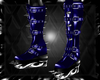 blue metal boots
