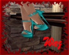 !W Bow Shoe 1 Cyan 2