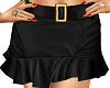 Short satin skirt black