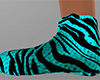 Teal Tiger Stripe Slippers 2 (F)