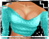 Naked back sweater AQUA