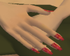 [tes] Red Sparkle Nails