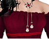 red jewlary set with ear