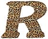 Letter R -leopard