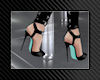 Black and Teal pumps