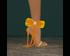Orange-Yellow Bow Heels